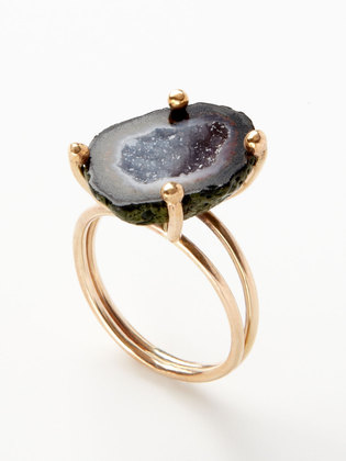 Jasper Geode Ring