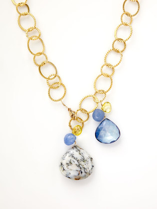 Opal and Topaz Necklace