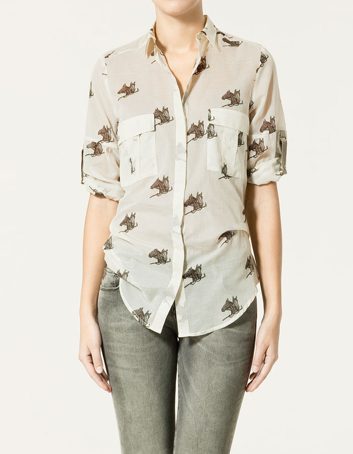 HORSE PRINT BLOUSE
