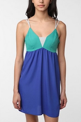 Sparkle & Fade Colorblock Babydoll Dress